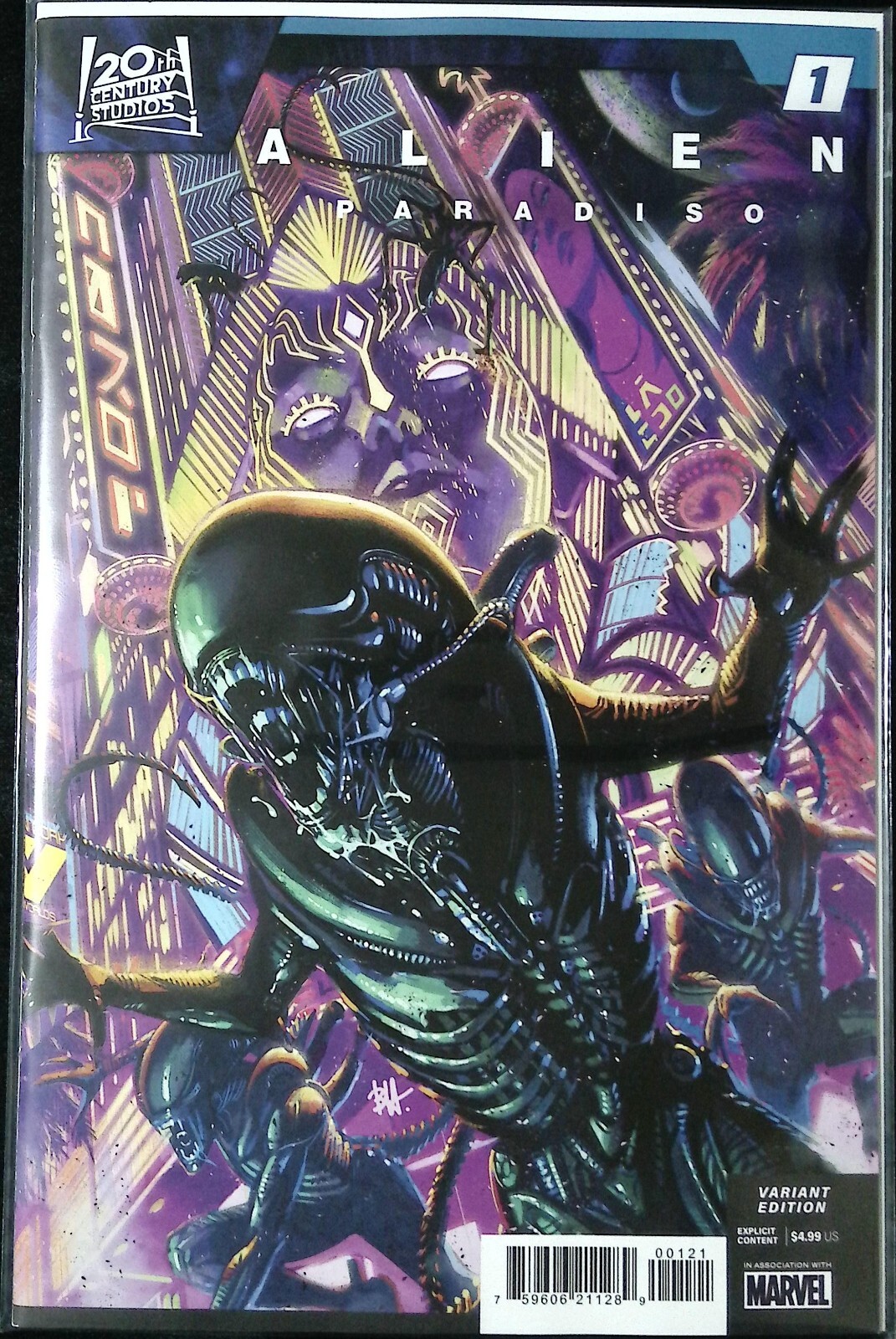 ALIEN: PARADISO #1 BEN HARVEY VARIANT (VF to VF+) (MARVEL COMICS 2024)