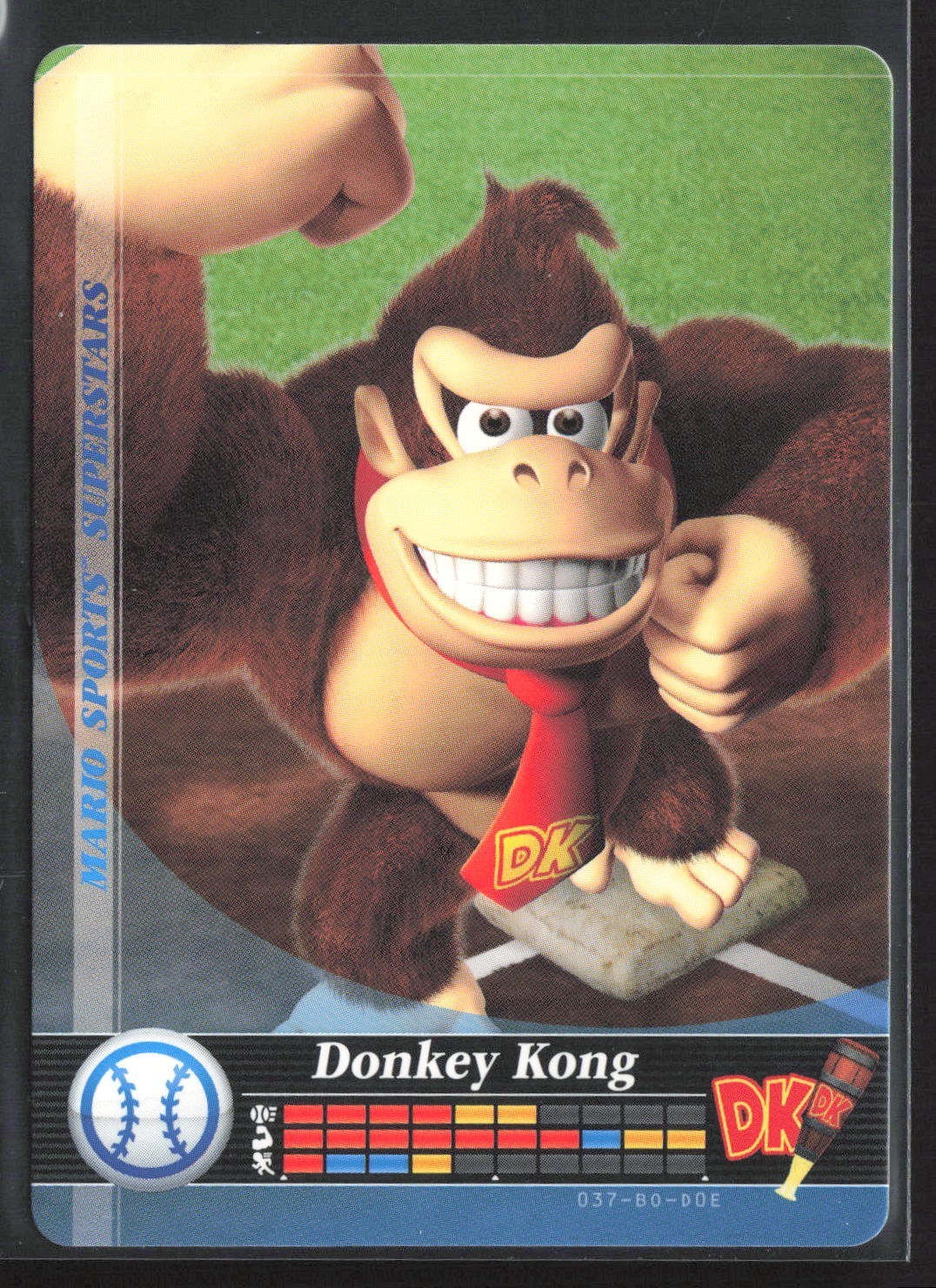 2017 Mario Sports Superstars Amiibo Card – #37 DONKEY KONG Baseball- Nintendo NM