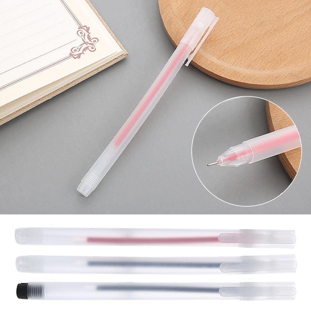 Transparent Frosted Gel Pen 0.5mm Bullet-Point Fountain-Pen Learn Stationery