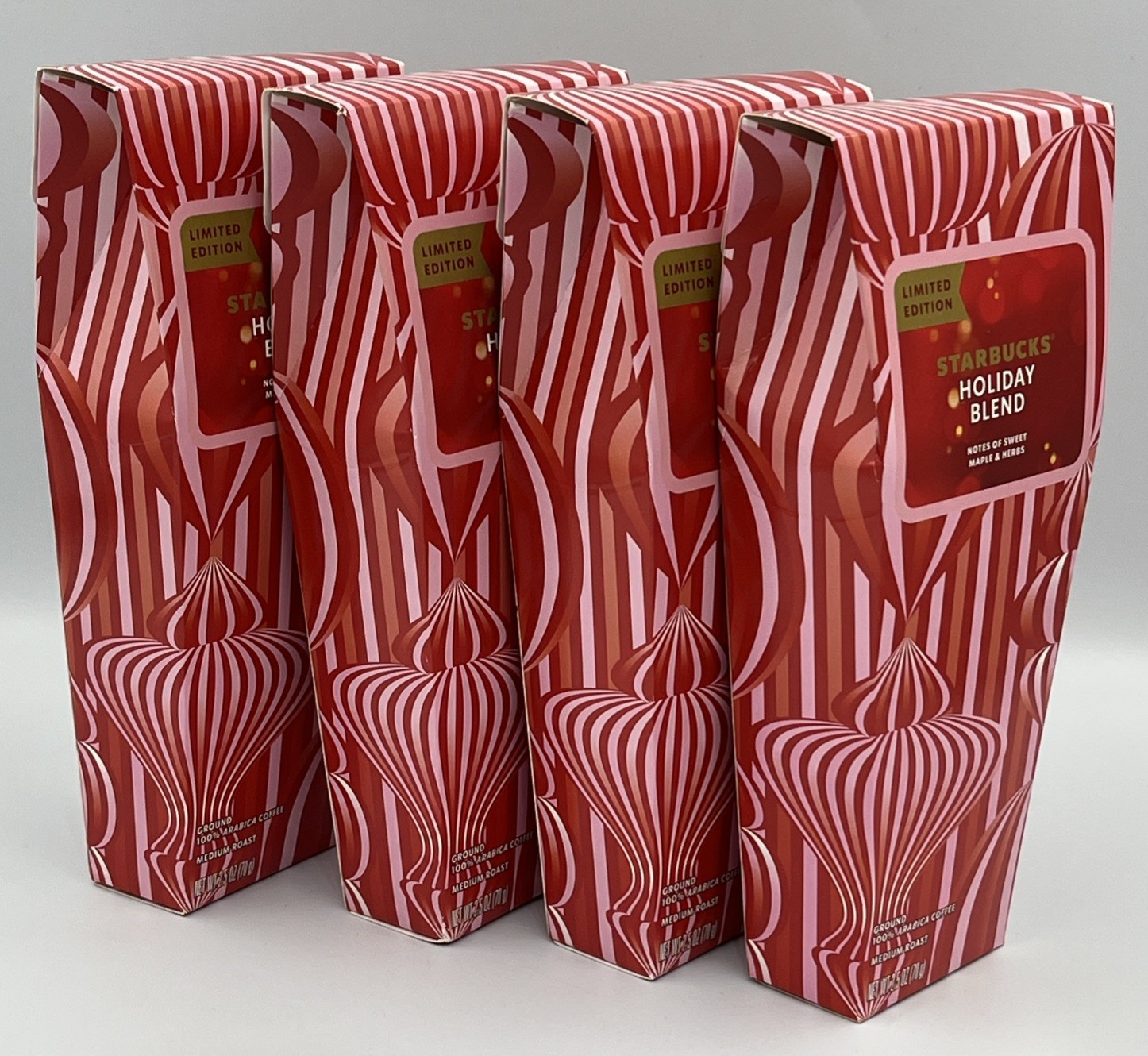 Lot Of 4 Starbucks 2.5 Oz Limited Edition Holiday Blend 2024 Medium Roast
