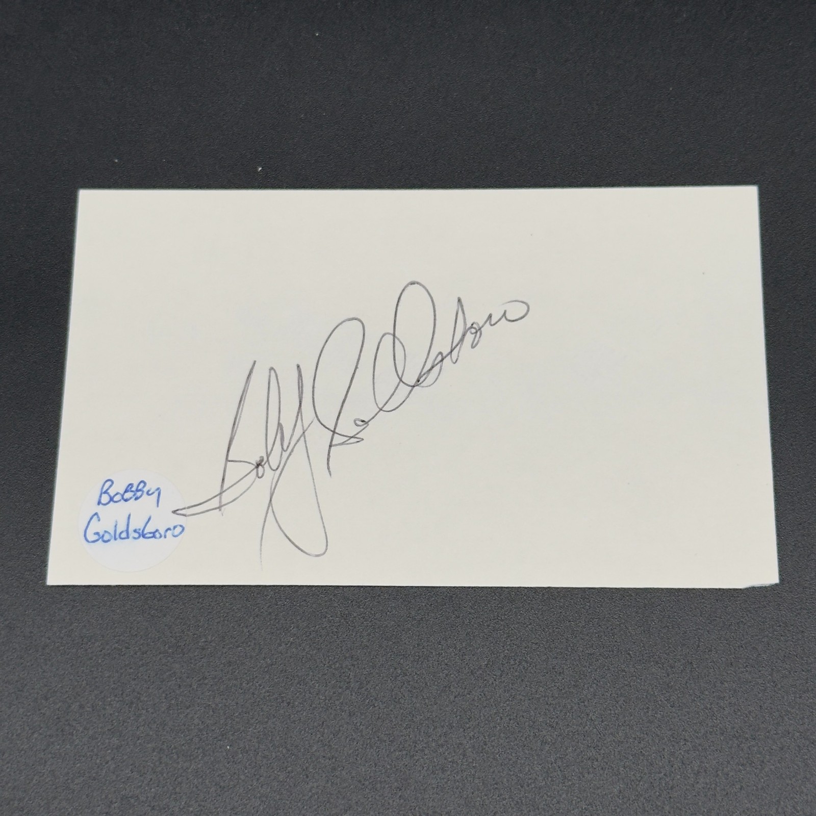 Bobby Goldsboro Signed 3×5 Index Card – Music Legend – TTM Authentic Autograph