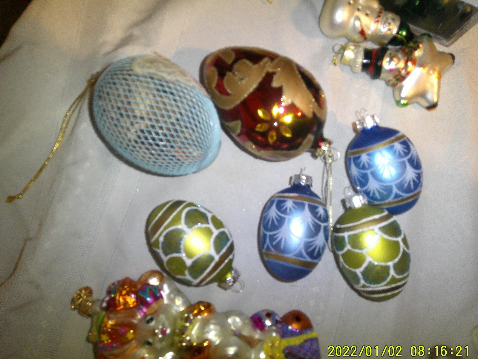 MERCURY BLOWN CHRISTMAS ORNAMENTS EASTER BUNNY EGGS