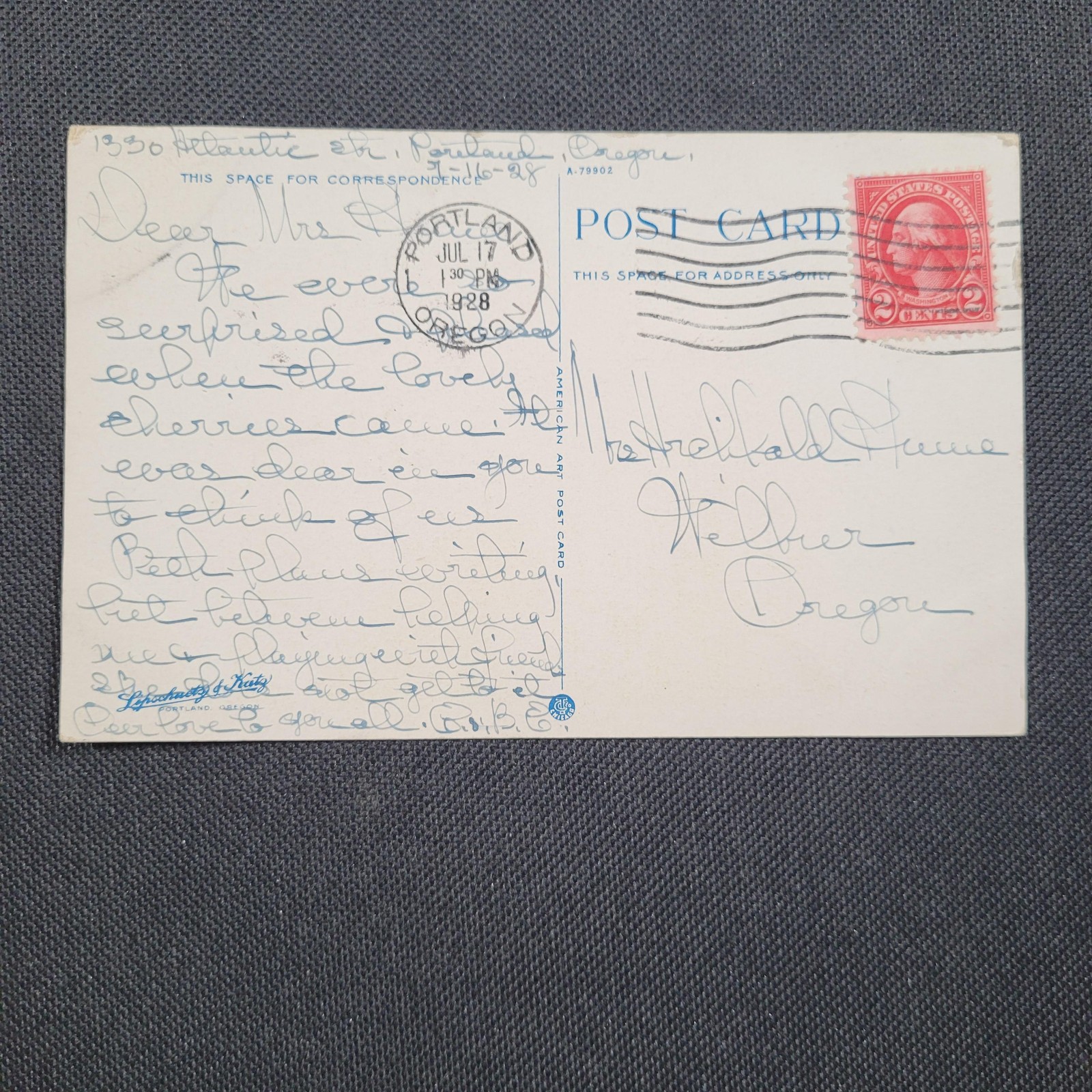 Vintage Columbia River Highway Fish Wheel Postcard 1928 Oregon Scenic Color View