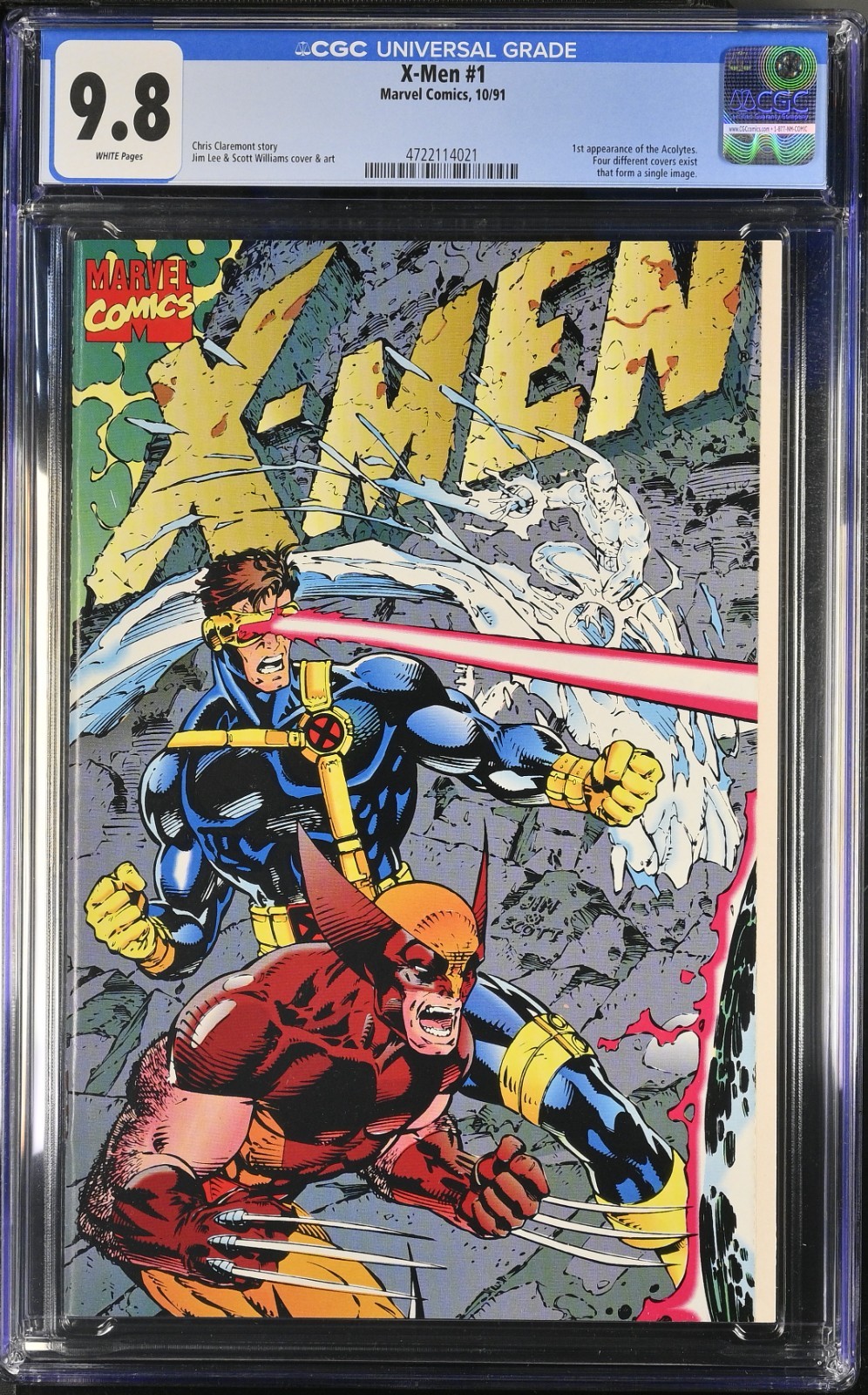 X-Men #1 CGC 9.8 White Pages 1st Acolytes Jim Lee Marvel 1991