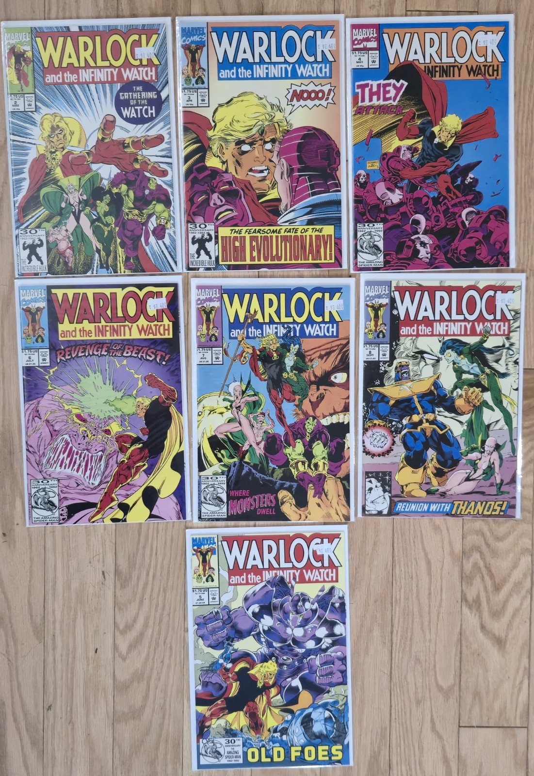 Warlock and the Infinity Watch 2-9 Lot of 7 Marvel Comics 1992 Adam Warlock