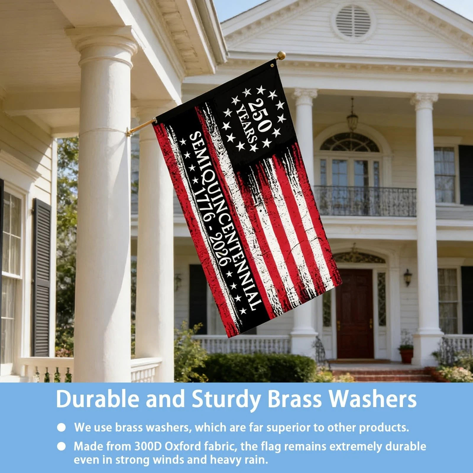 250th Anniversary American Flag 3×5 Ft Double-Sided, 1776-2026 USA 250 Years