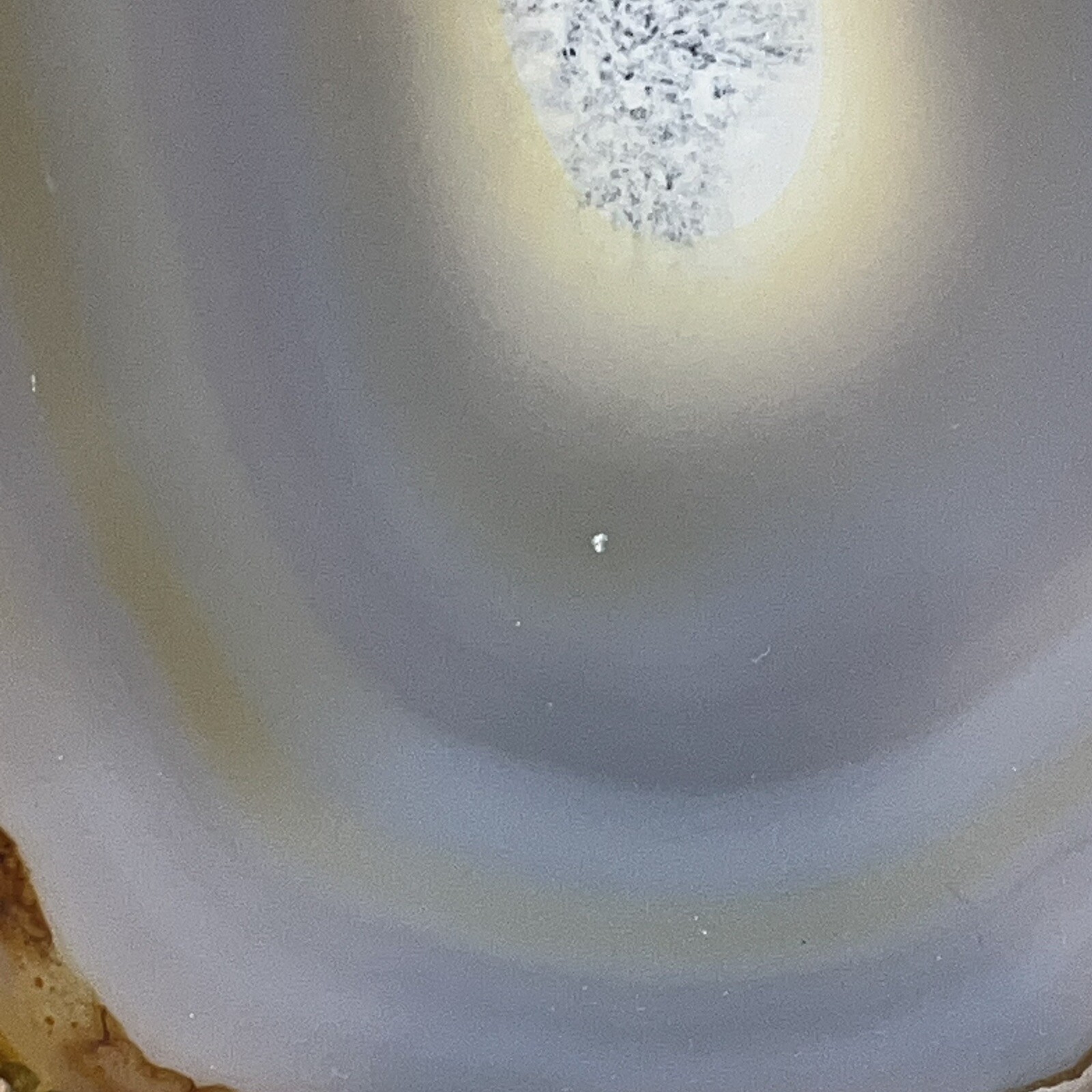 Polished Agate and Quartz Stone Slice Display Art 7.75 Oz 6 1/8”Hx5 3/16”x3/16”