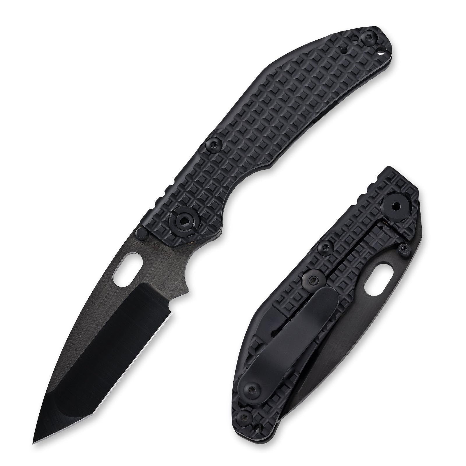 BBNM 2522-Ti Tanto Folding Knife CPM-3V DLC Blade Gray Titanium Handle Brand New