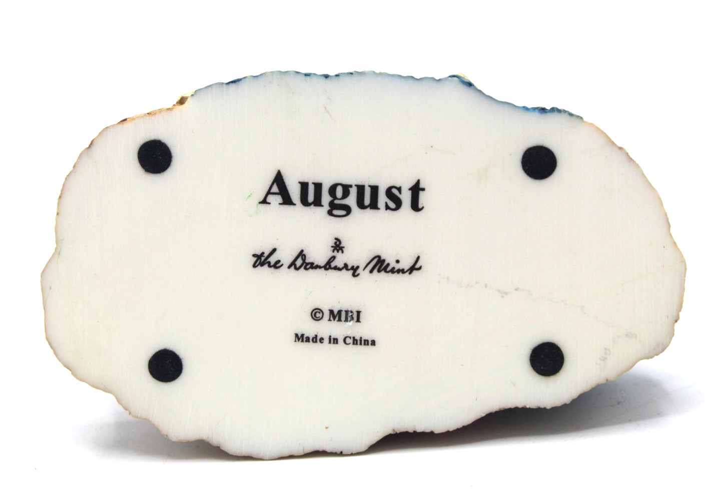 Danbury Mint Dachshund AUGUST Perpetual Calendar Figurine Summer Beach Pool Dog