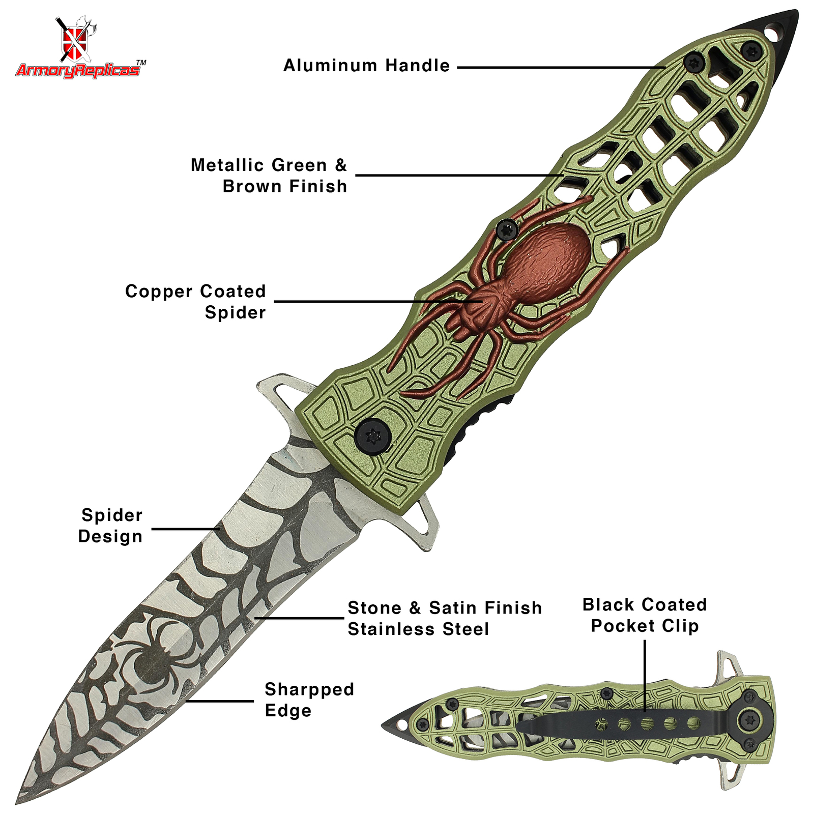 Spring Assist Tactical Survival Web Crawler Glass Breaker Foldable Pocket Knife