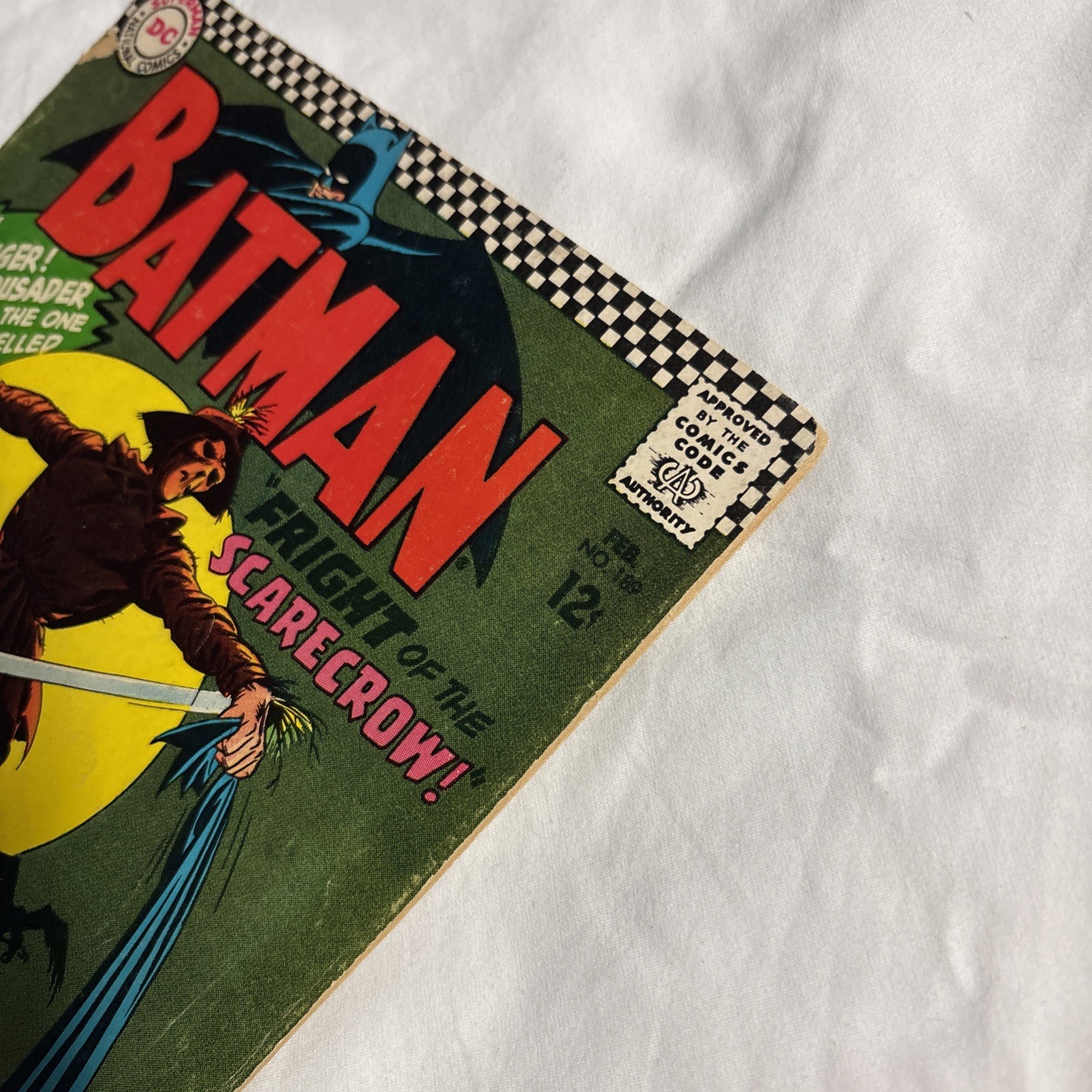 Batman 189 CGC 1.8 OW 1967 1st SA Scarecrow🔥lite Resto Tape Interior Back CVR