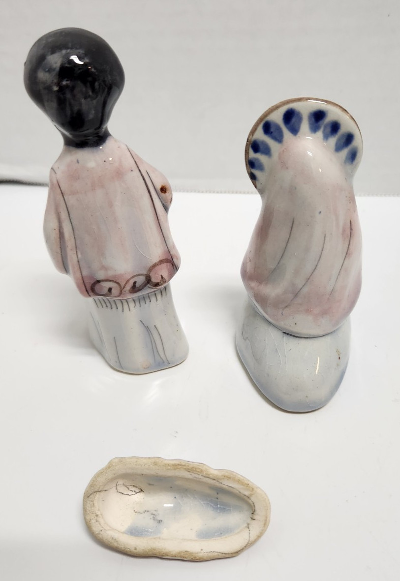 Vintage Tonala Ceramic 15 Piece Mexican Folk Art Nativity Set Holy Family