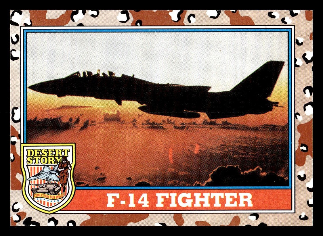 1991 Topps Desert Storm #110 F-14 Fighter