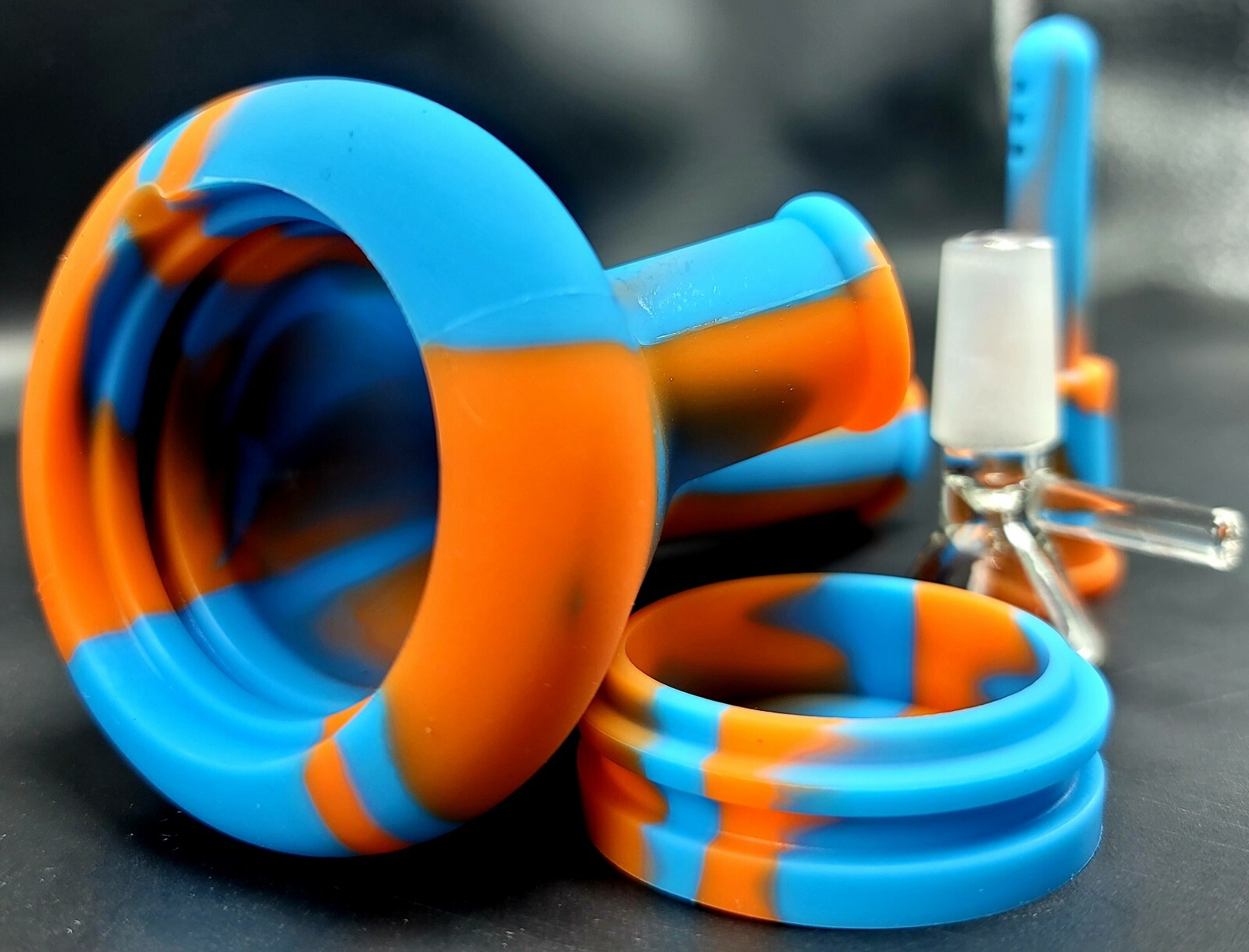 5 Inch 4 PIECE Unbreakable Silicone Bong Detachable Water Pipe + SCREENS!