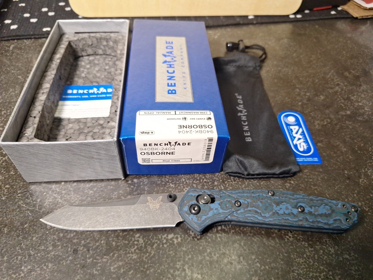 Benchmade 940BK-2404 Limited Edition Osborne Fat Carbon Arctic Storm