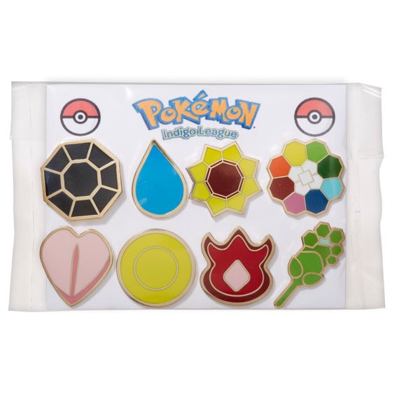 Pokemon Cartoon Anime All 8 Kanto Gym Badges from Generation Gen 1 for Cosplay