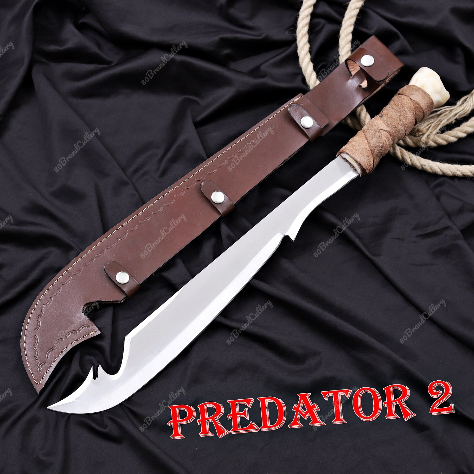 Handmade Predator 2 Greyback Elder Sword Replica: Stainless Steel Cosplay Prop