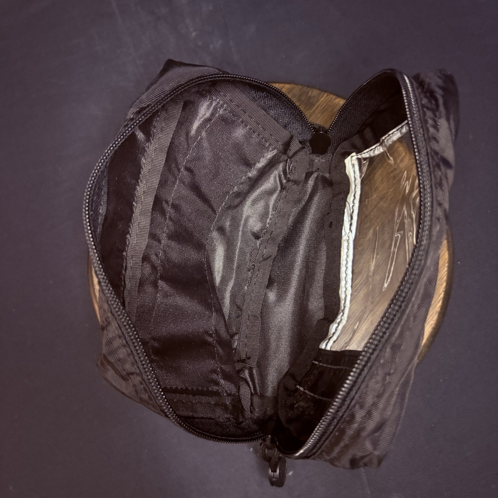 See Through Pouch 8″x 5″ Reflective Strips, Hook & Loop Attachment