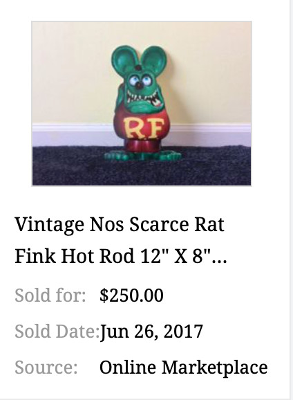 VINTAGE RATFINK DRINKS SODA CAN & YOU MOTHER METAL ED ROTH GAS OIL RAT FINK SIGN