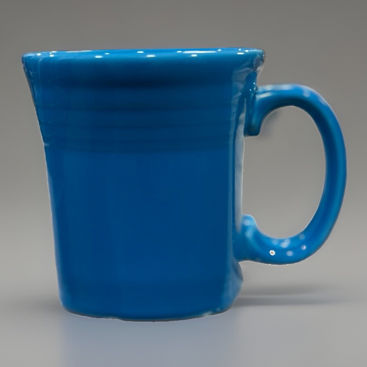 Homer Laughlin Fiesta 13oz Square Coffee Tea Mug Color Peacock Retired 7385501