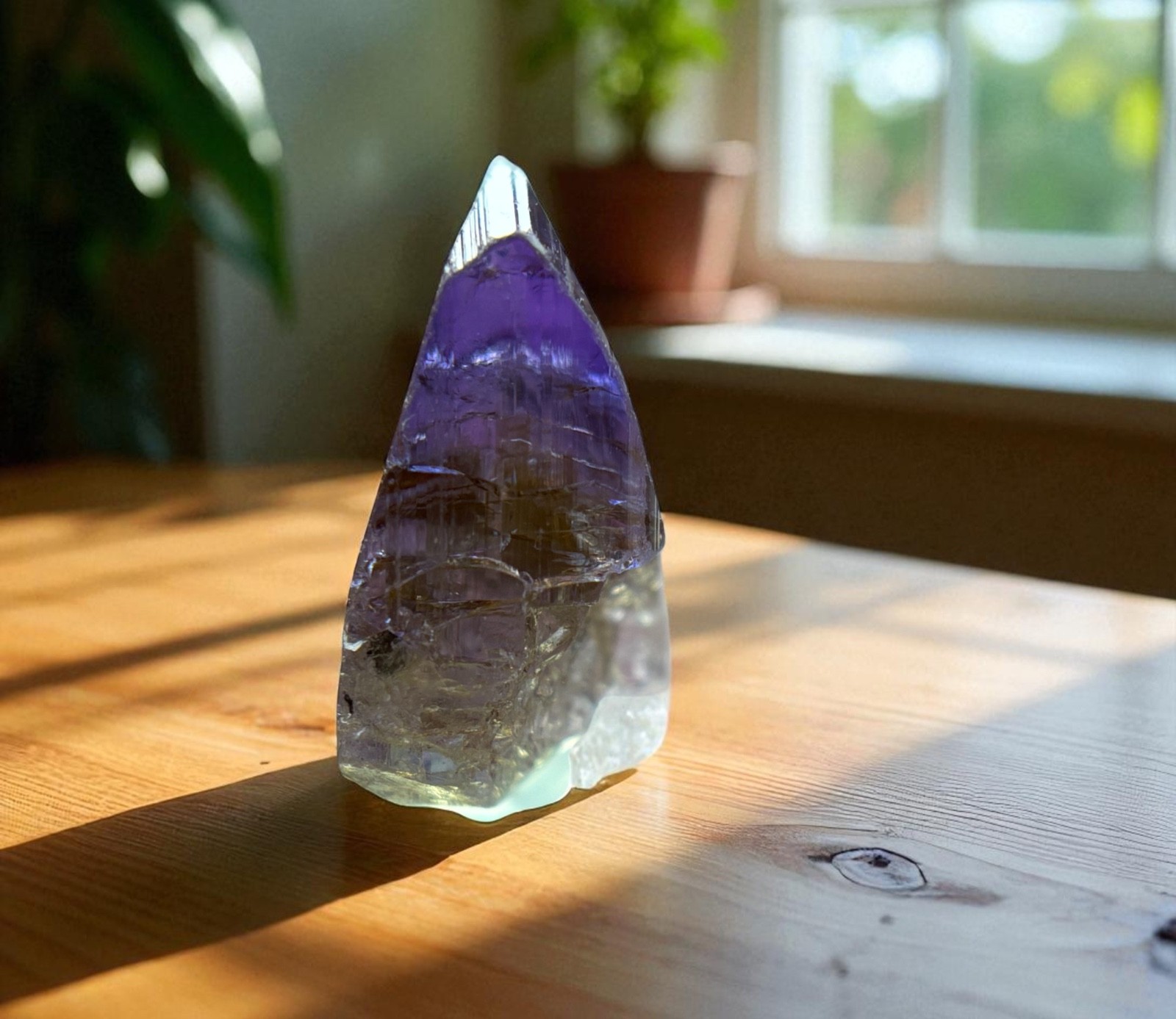 Fine Pleochroic Unheated Natural Tanzanite Crystal Rough Gemstone 6.97Carats
