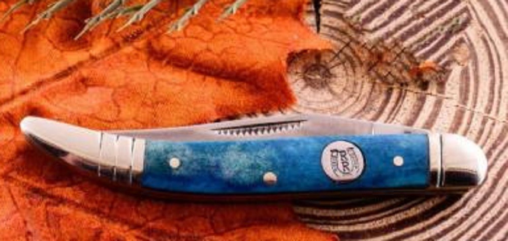 Blue Bone Handle Toothpick Pocket Knife by Rough Ryder – NEW