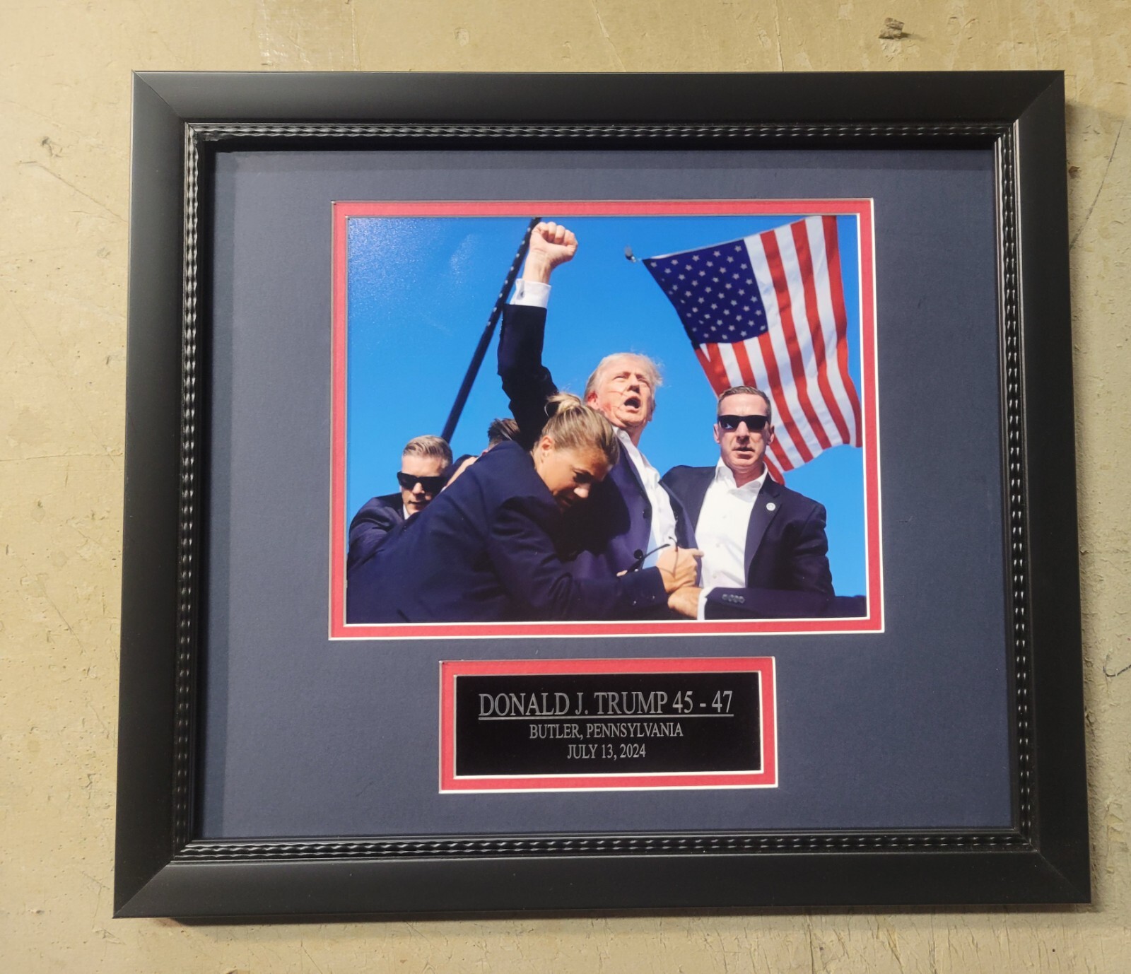 Donald Trump Fight Fight Fight 8×10 Photo Framed President Of The United States