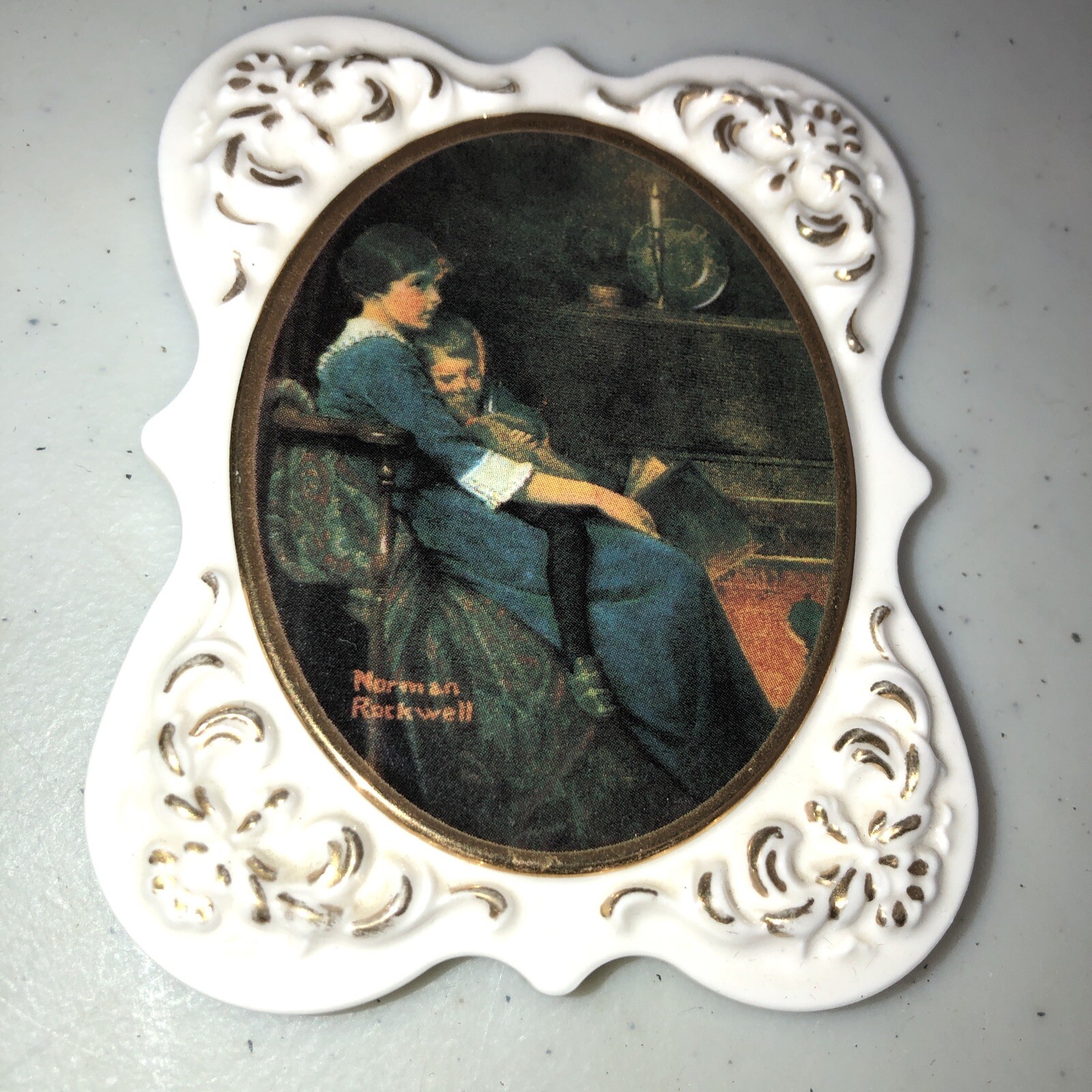 Norman Rockwell Tender Moments Small Porcelain Picture