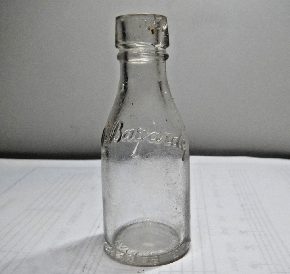 DE BAYARDE FINE-HERB MINI MEDICINE BOTTLE ANTIQUE GLASS CORK TOP CURE BOTTLE