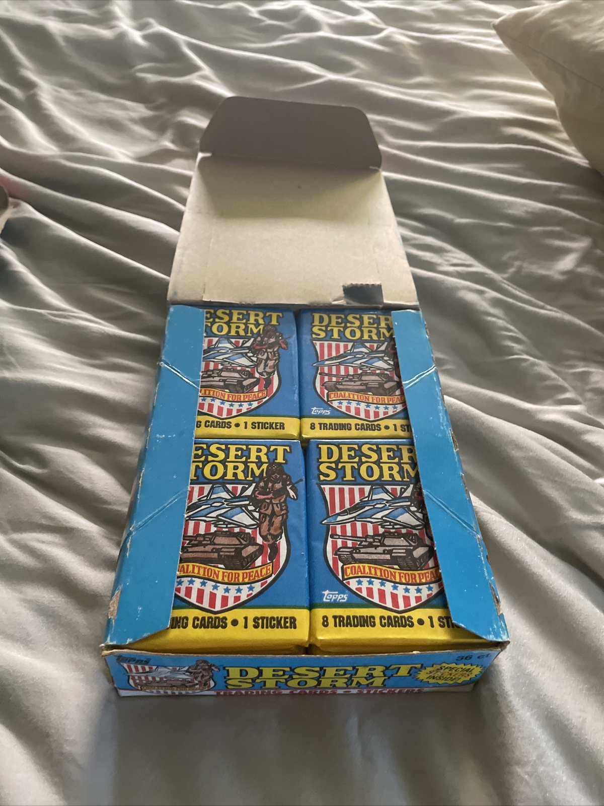 Topps 1991 Desert Storm Trading Cards and Stickers 36 New Sealed Packs in Box