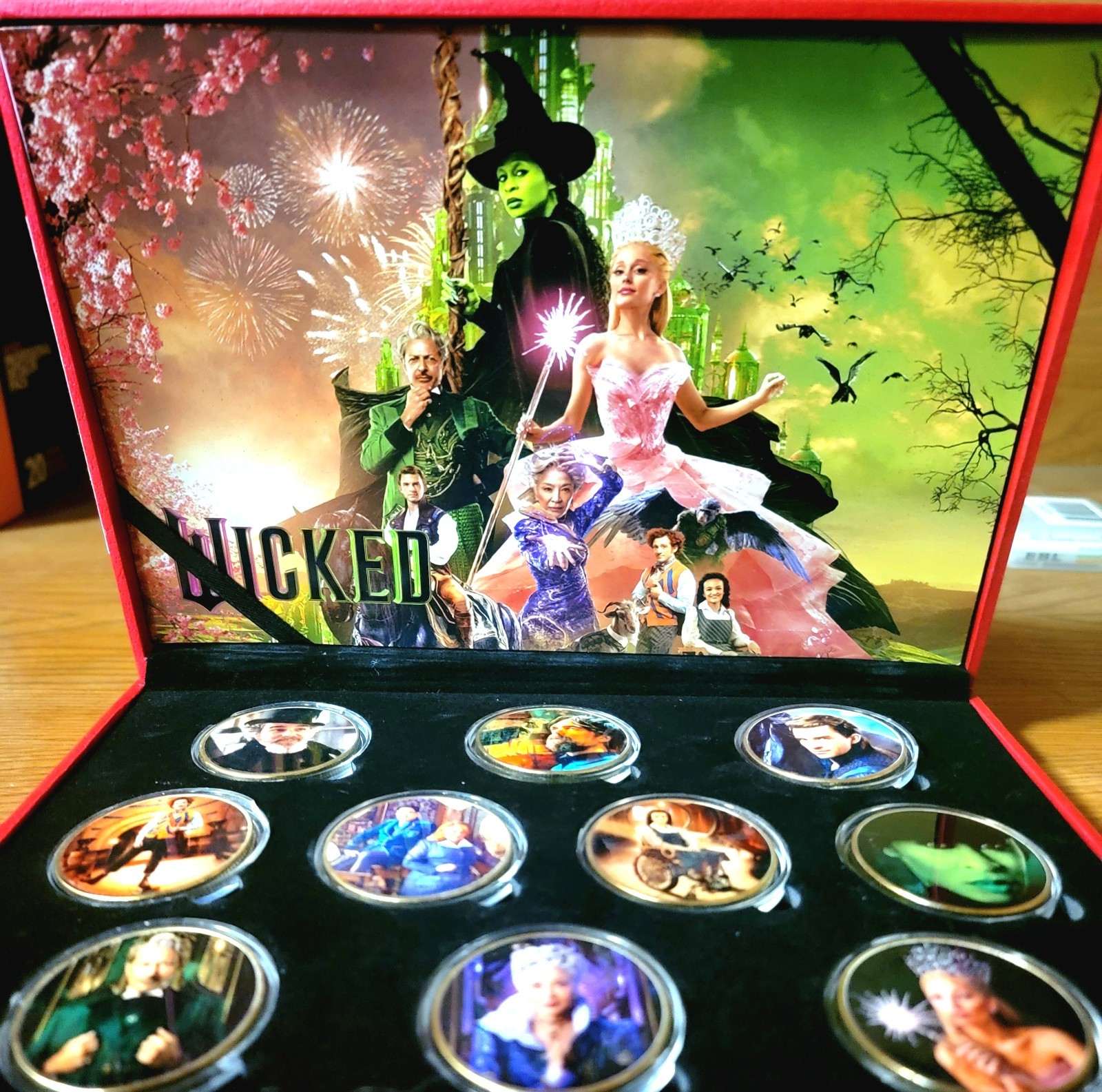 Wicked- 10 Piece- Reverse Proof-24k Gold Plated Collectors Set-KDC Hard Case.