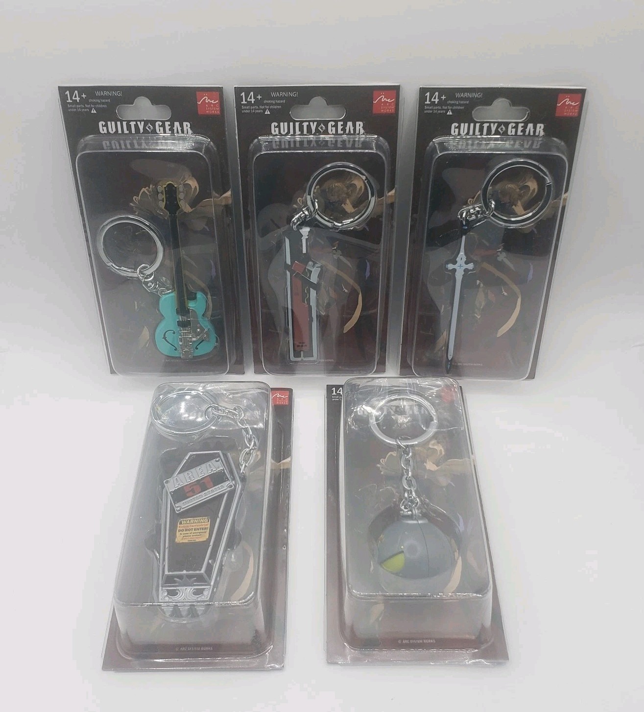 Guilty Gear -Strive- Metal Weapon Keychain Fugure Lot (Rare) [Brand New]