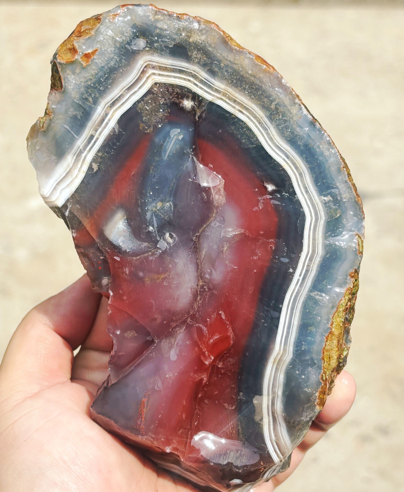 20kg Raw Natural Beautiful Red Banded Agate Rough Reiki Stone Healing