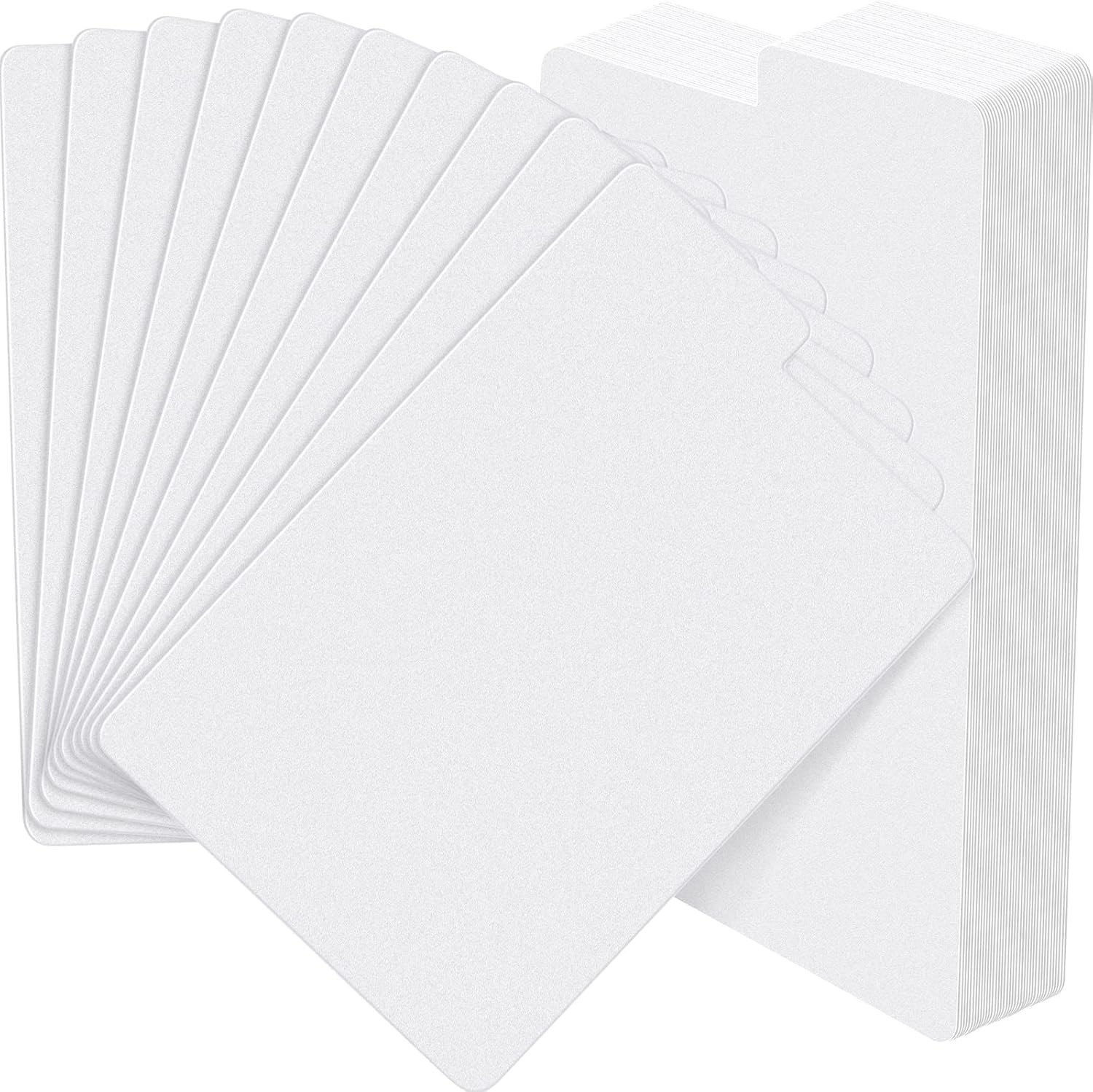 100 Pieces Comic Book Dividers with Tab with Tabs White Frosted Card Separator P