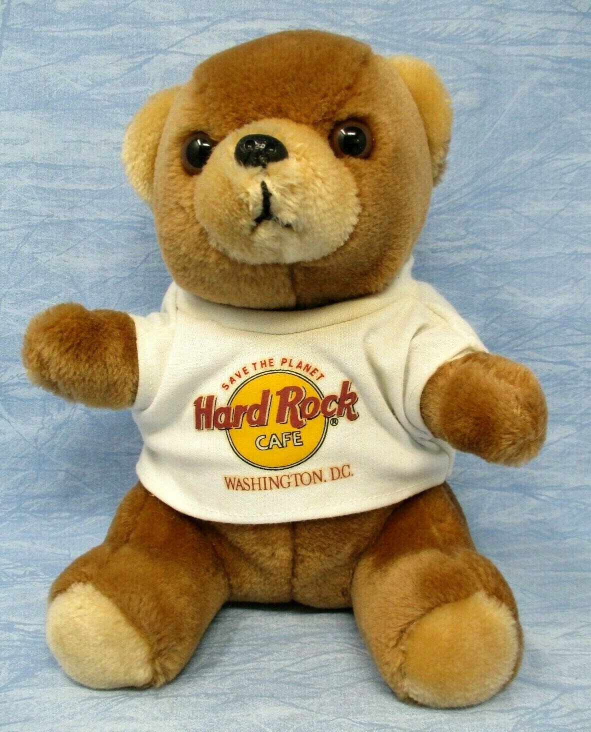 Hard Rock Cafe Plush Bear wearing white T Shirt Vintage Washington DC