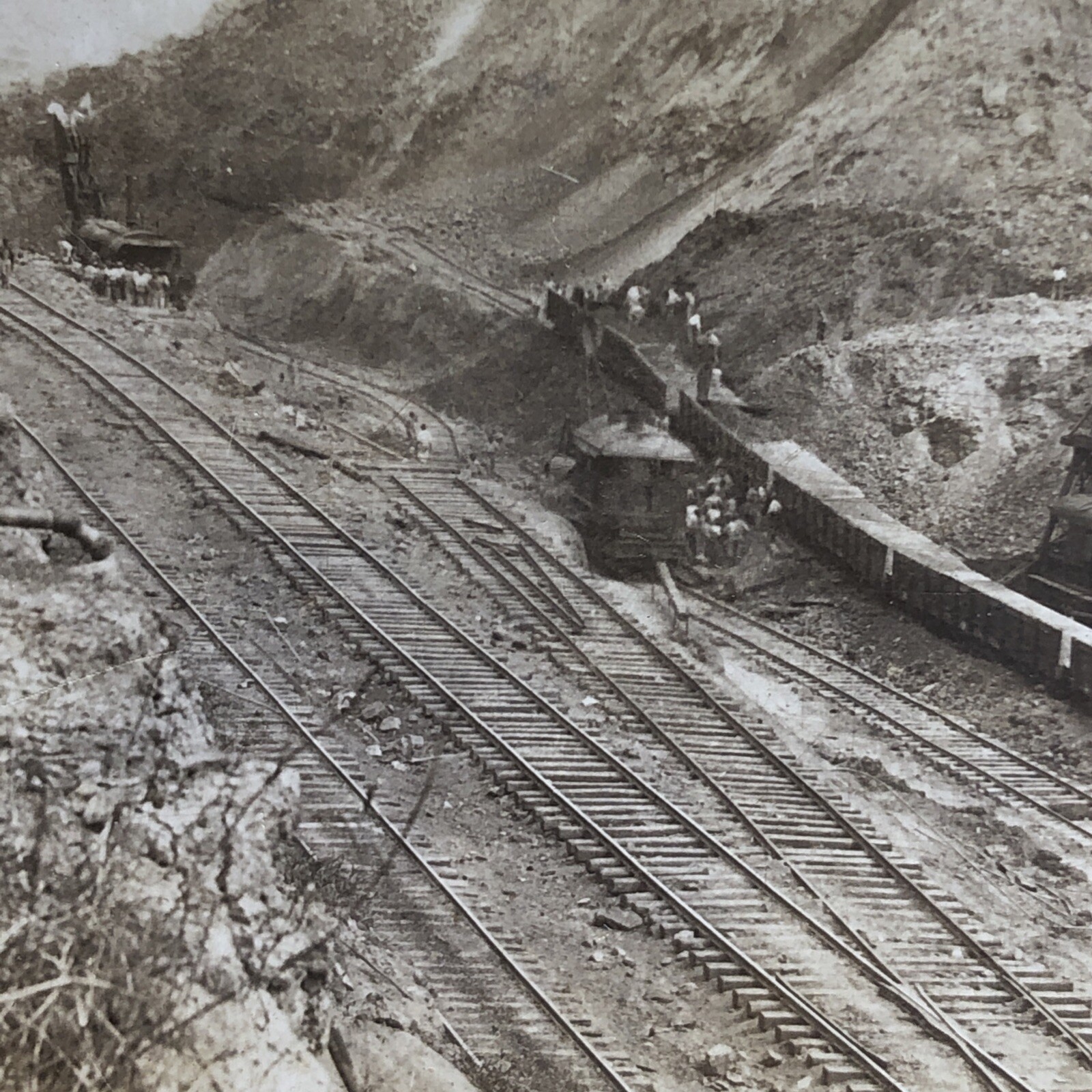 Culebra Cut Panama Canal Stereoview Keystone View Co. 1913 Railroads