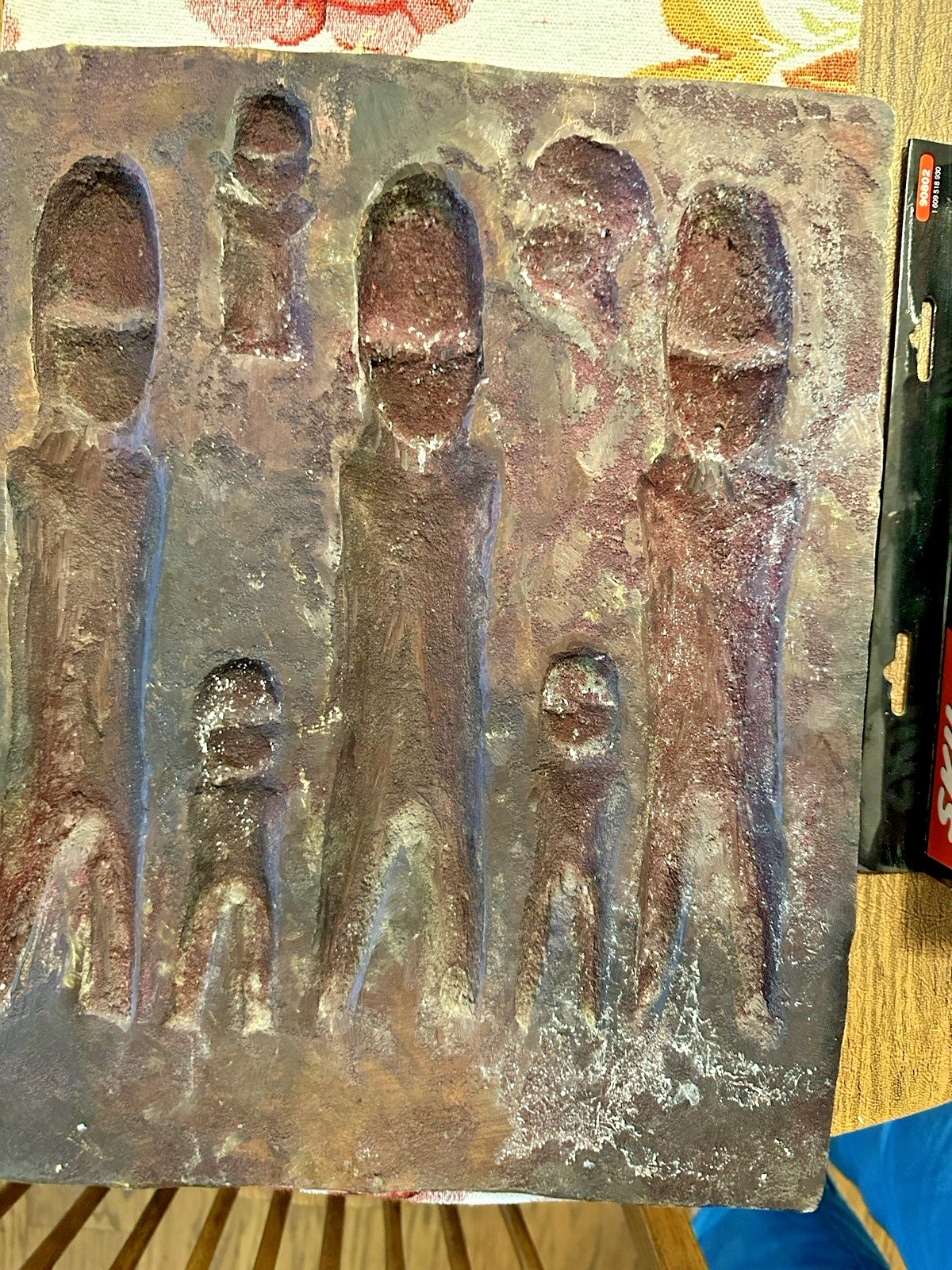 Benin Mixed Metals Warriors Attendants Plaque ? Bronze Brass?