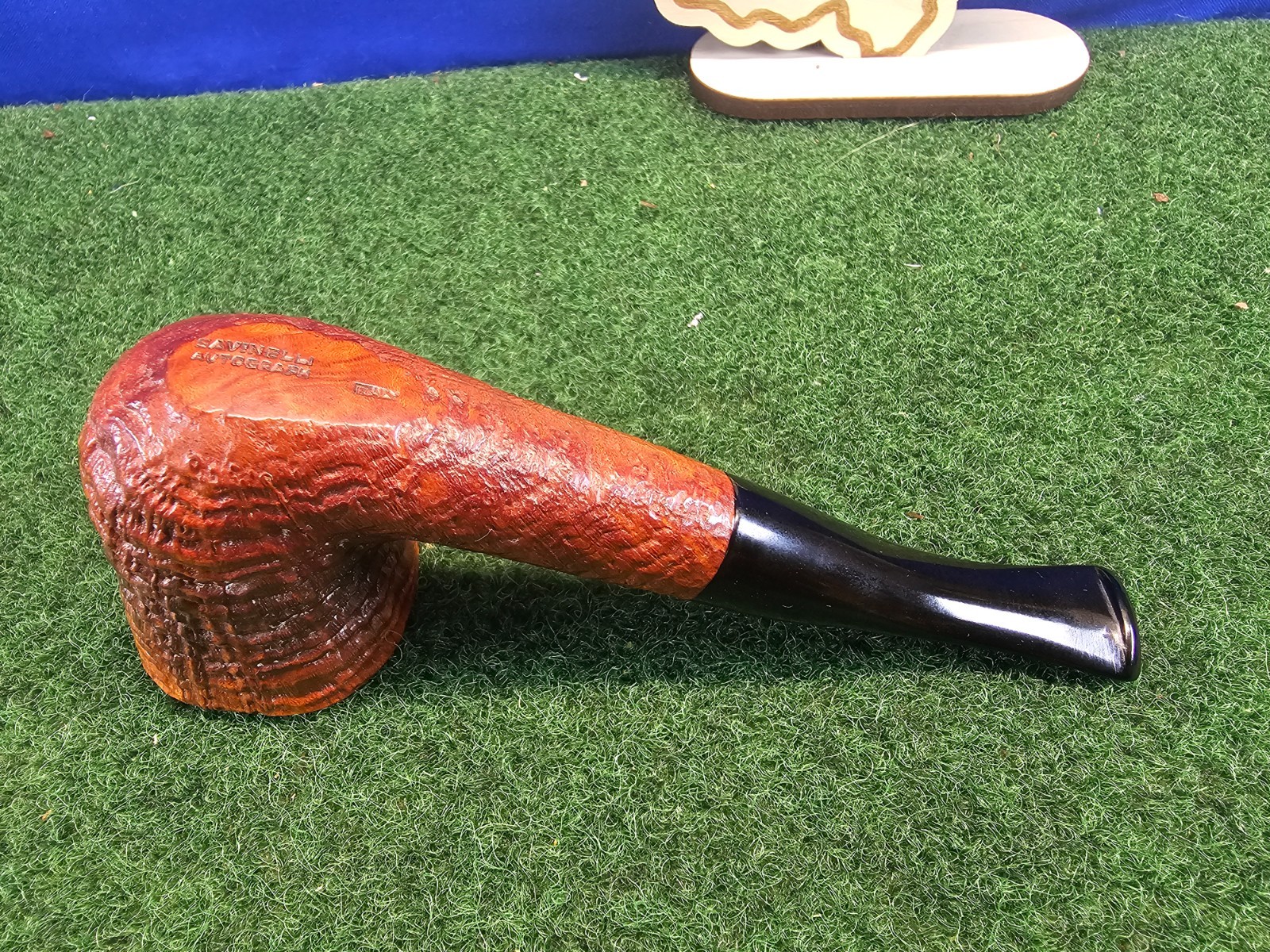 Savinelli Autograph Sandblasted Bent Dublin Restored Italian Briar Pipe