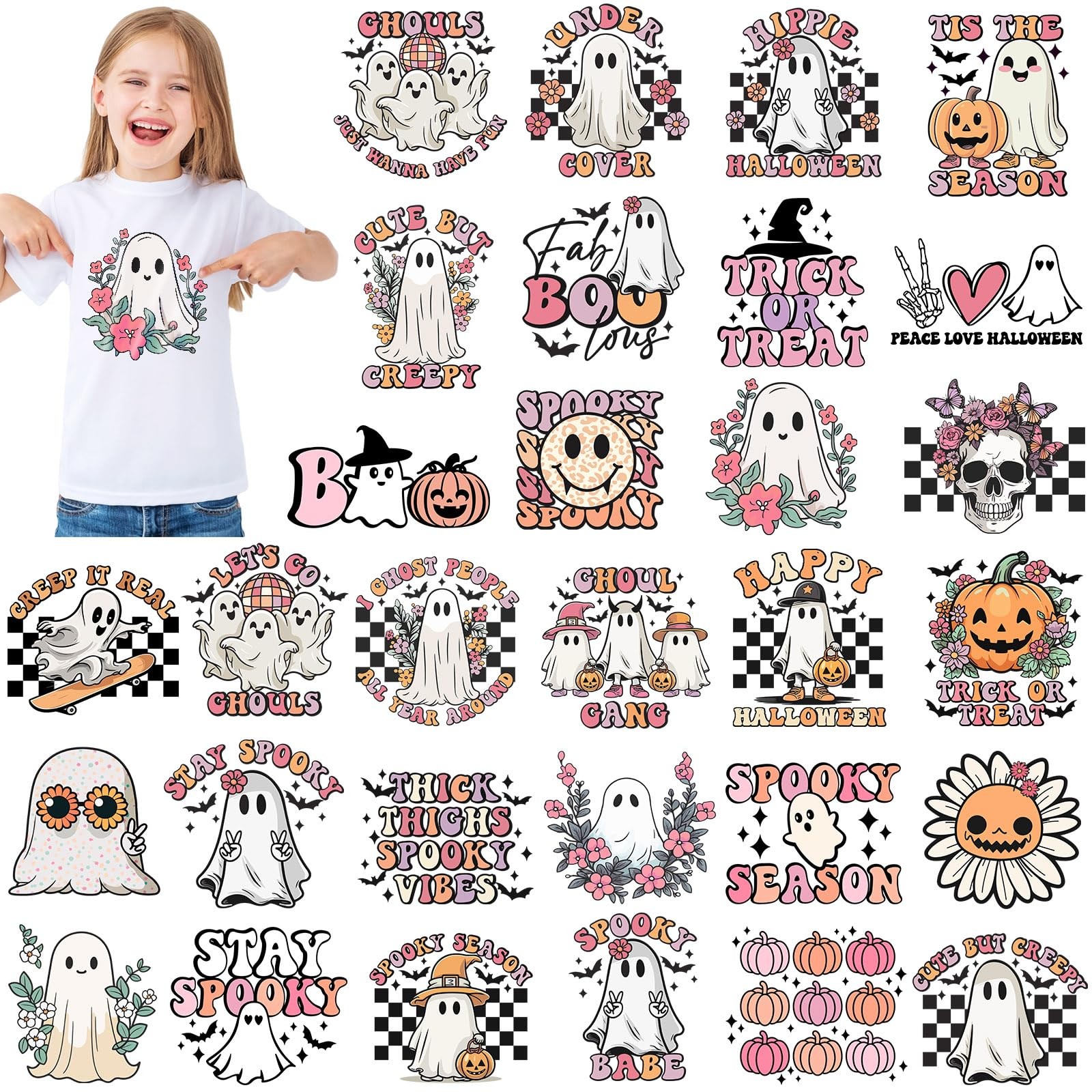 Qeeenar 30 Sheets Halloween Dtf Transfers Ready to Press as pictures show