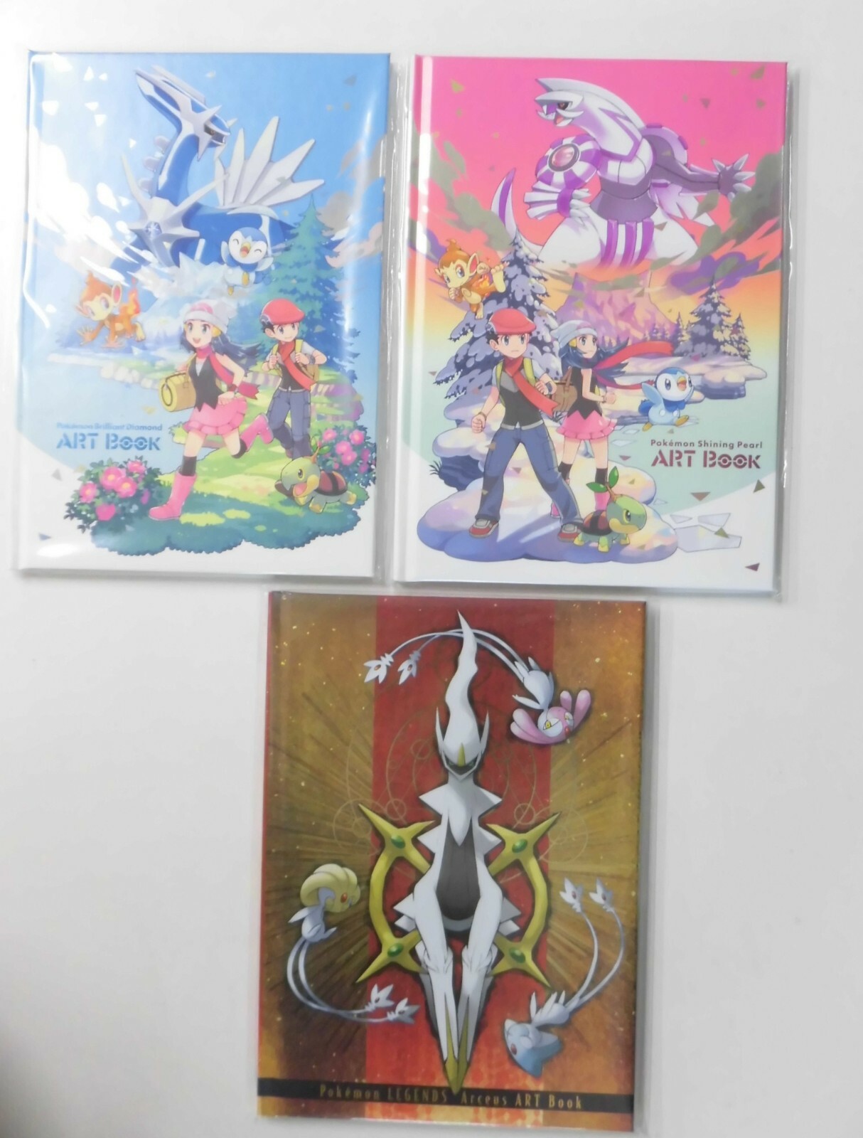 Pokemon Brilliant Diamond & Shining Pearl & Arceus Privilege Art book set Japan