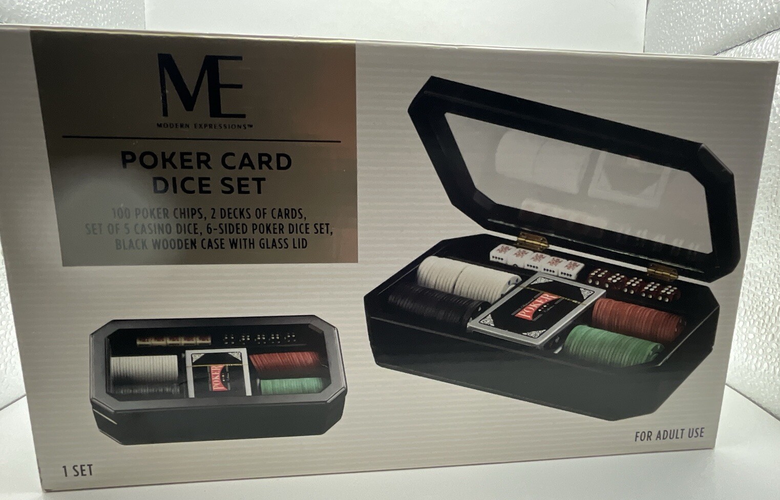 Modern Expressions Poker Card Dice Set – New
