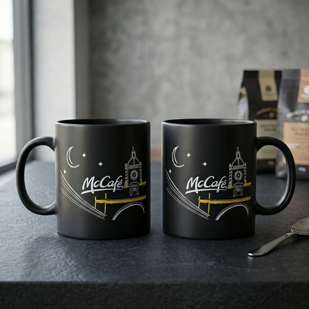 McCafe Coffee Mug Black Ceramic Cup