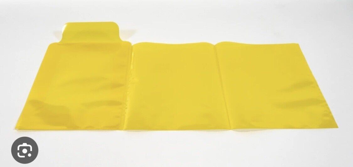 10 Pack Yellow Comic Book Window Bag For Signature Standard Size