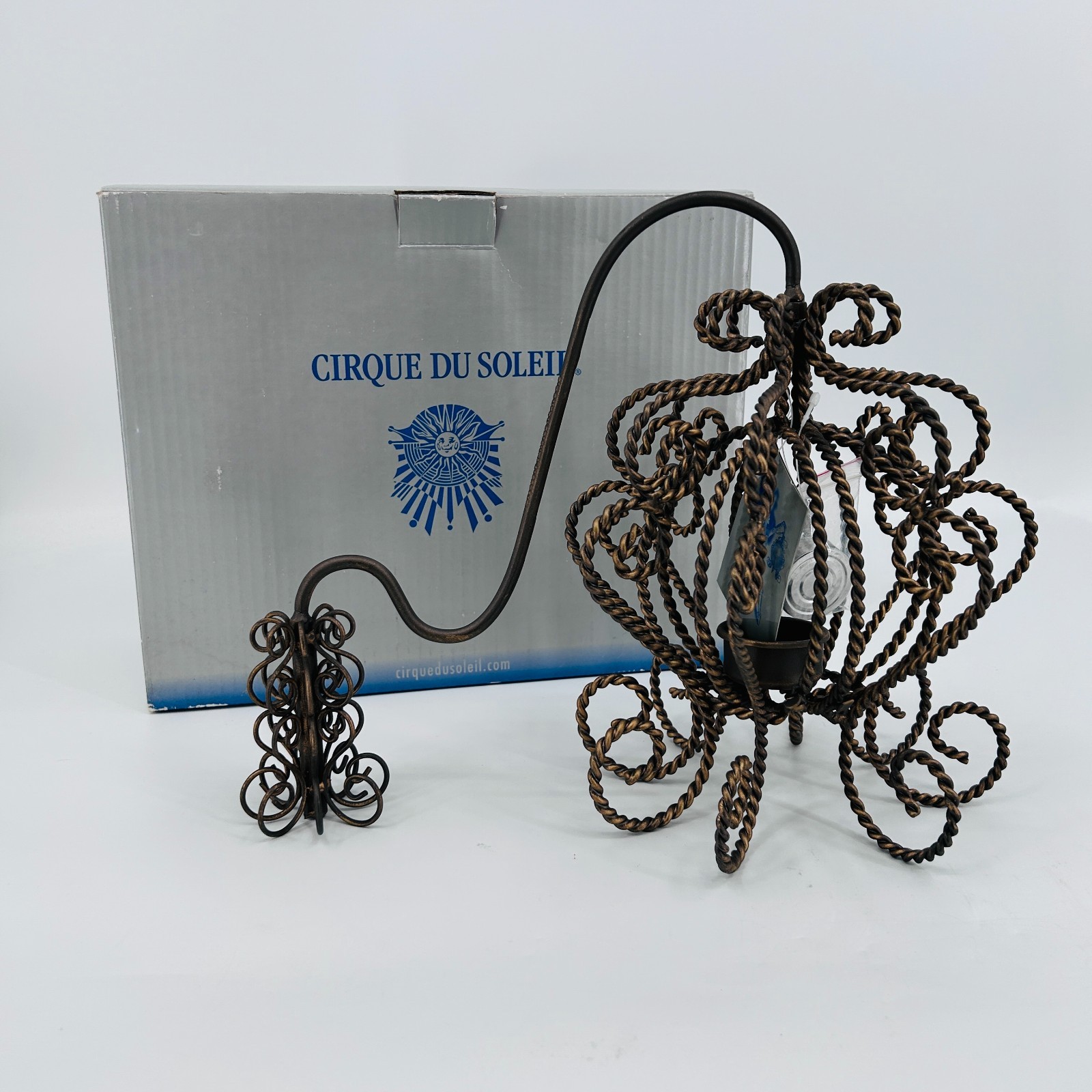 Cirque Du Soleil Alegria Cage Lantern Tealight Candle Holder Brushed Metal Rare