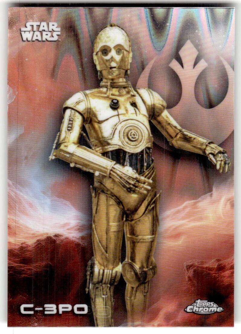 2025 Topps Chrome Star Wars C-3PO RayWave Refractor #13