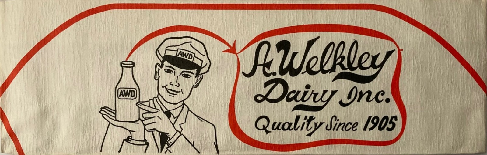 Old & Vintage 1960’s – A. WELKLEY Dairy Inc., PAPER HAT New Old Stock