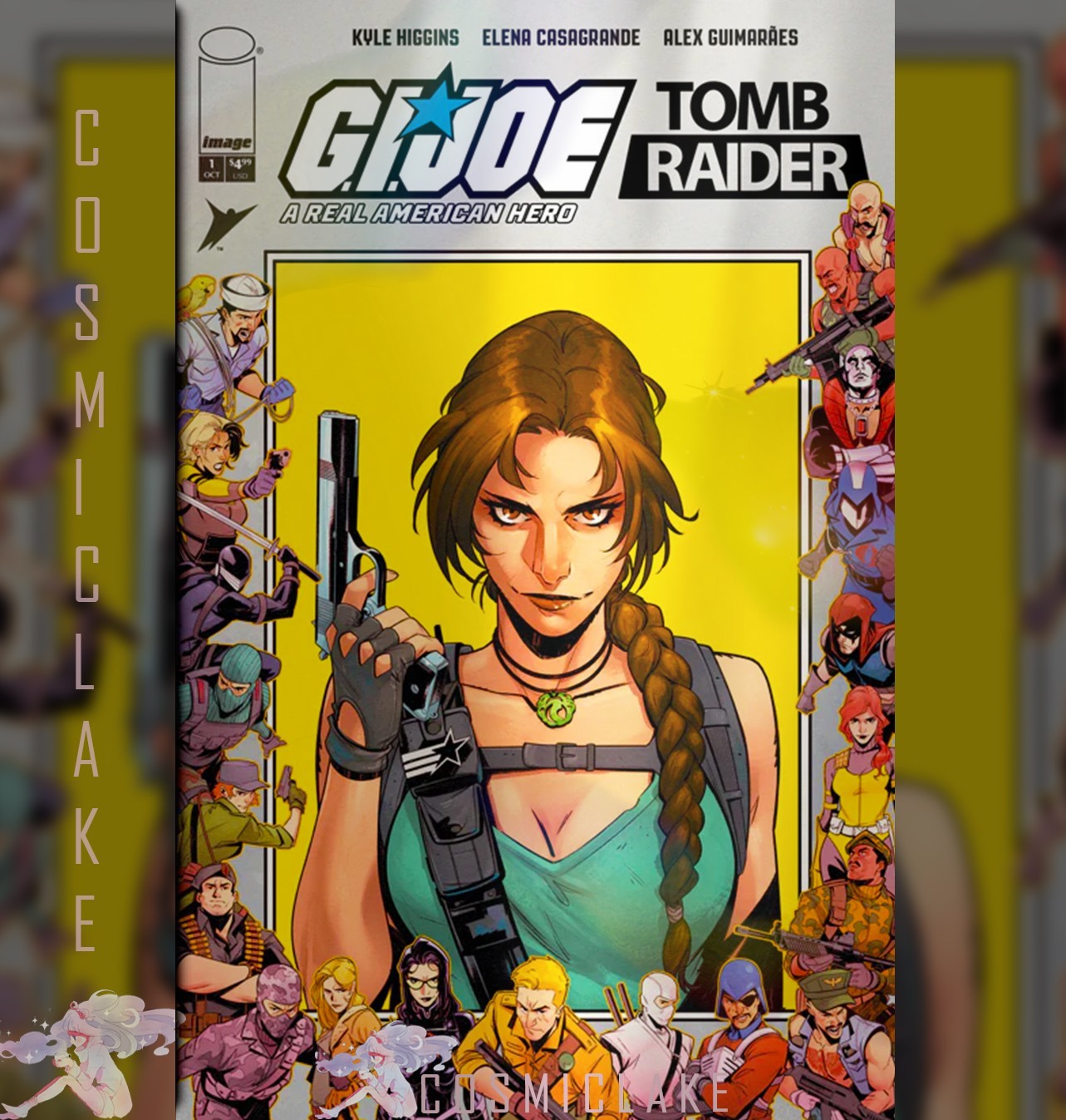 Gi Joe Real American Hero Tomb Raider 1 1:100 Ratio Border Variant Presale 10/7☆