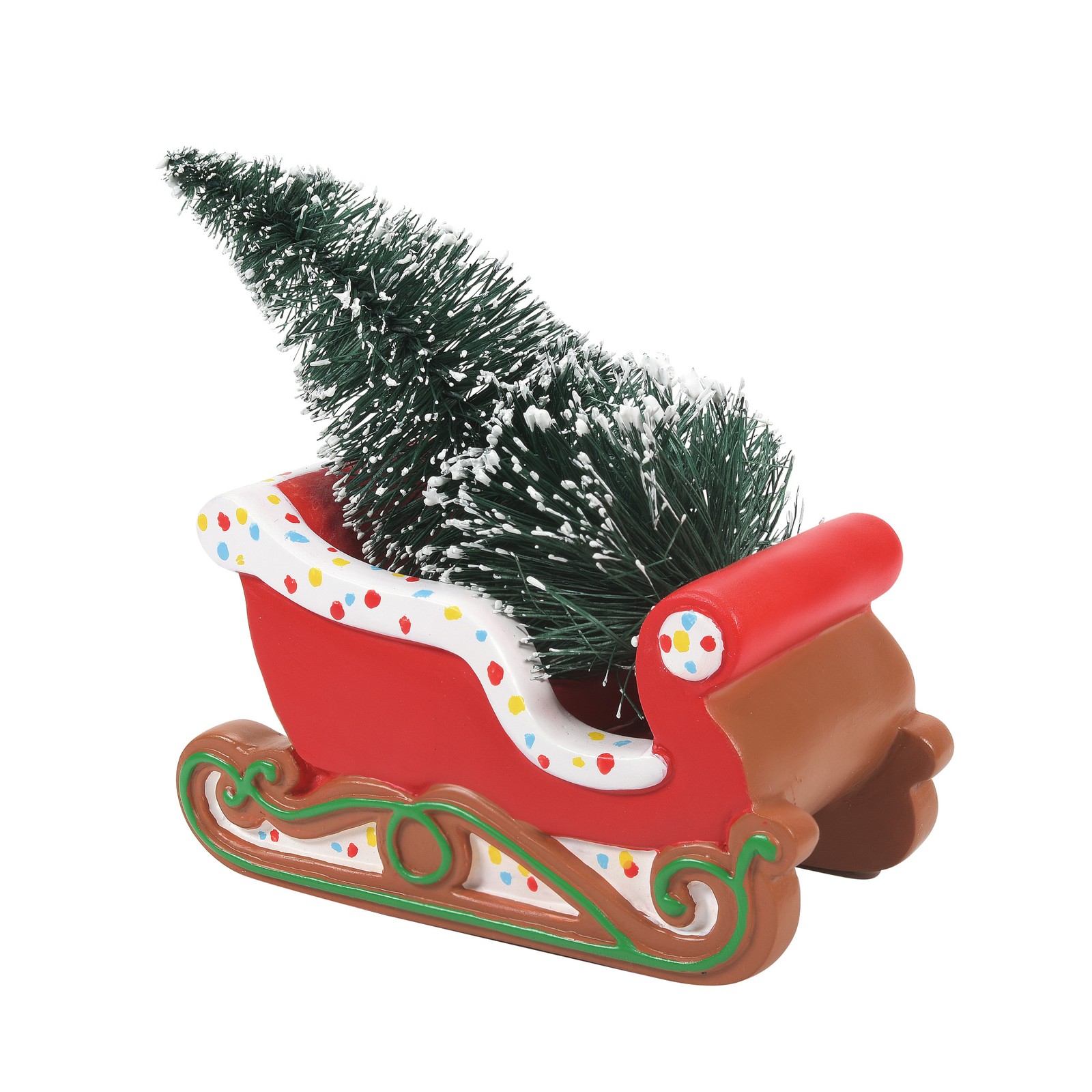 Department 56 Village Accessories Gingerbread Christmas Sleigh Figurine 3.63 In.