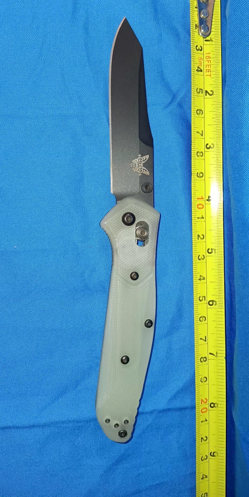 Benchmade 940BK-2004 Osborne Axis Blade HQ Black M4 G10 Jade Handle