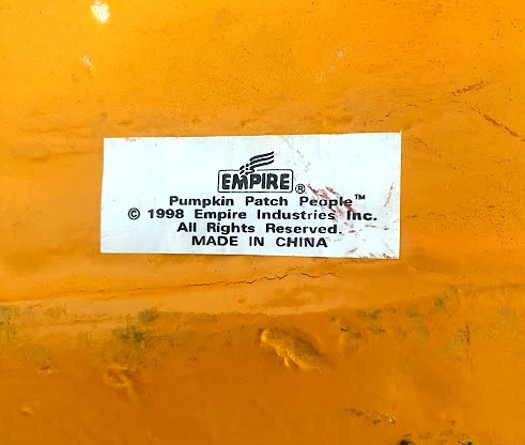 Vintage 1998 Empire Pumpkin Patch People Halloween Sculpted Jack-O-Lantern